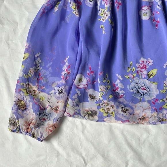 White House Black Market off the shoulder floral Top 47481 - Picture 10 of 14